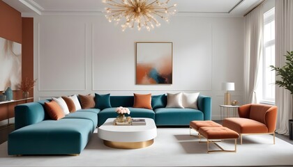 Photo interior modern design room 3d illustration