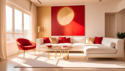 Photo interior modern design room 3d illustration