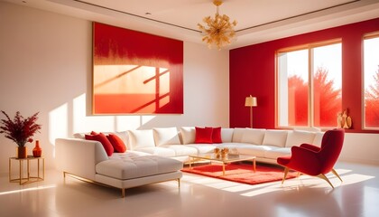 Photo interior modern design room 3d illustration