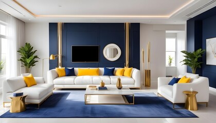 Photo interior modern design room 3d illustration