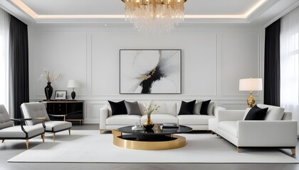 Photo interior modern design room 3d illustration