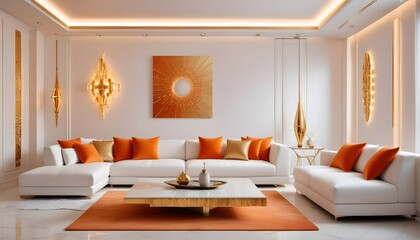 Photo interior modern design room 3d illustration