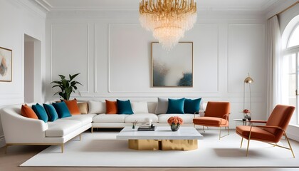 Photo interior modern design room 3d illustration