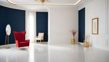 Photo interior modern design room 3d illustration