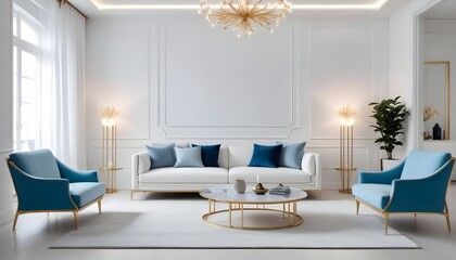 Photo interior modern design room 3d illustration