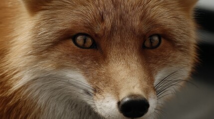 Obraz premium A red fox explores the autumn tundra, surrounded by bursts of orange and yellow foliage. Its keen gaze highlights the beauty of the landscape on a clear sunny day.