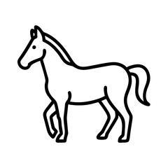 Discover the perfect horse line art vector graphic for your design projects and illustrations