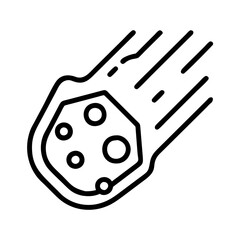 Discover cosmic meteor shower icon vector illustration for astronomy science and space exploration
