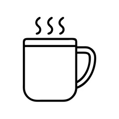 Hot coffee cup vector illustration for cafe menu design and morning beverage icon concept design element