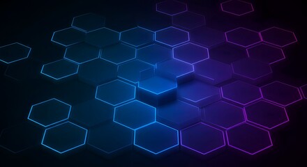 blue hexagon background