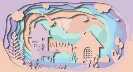 hand drawn vector illustration of an abstract painting