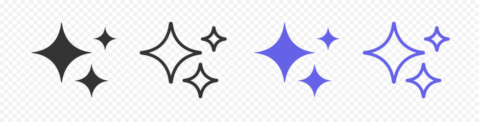 Obraz premium Generate AI icon vector collection sparkle trendy style. Machine learning technology, artificial intelligence button for ui ux element, app, website 10 eps