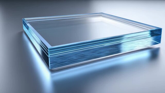 Modern Architecture Transparent Glass Material Display