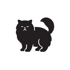 Persian cat silhouette vector illustration