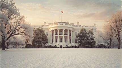 White House Sunset Panorama