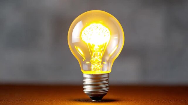 Illuminated Idea: A glowing light bulb illuminates a room, signifying the birth of a new thought, innovation, or solution to a problem.