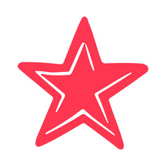 red star doodle illustration 