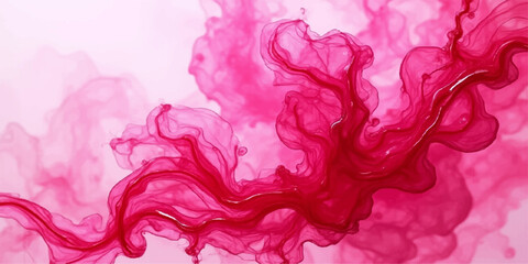 Abstract watercolor background vector with pink peony flowers and a smoky texture © Graph Rover
