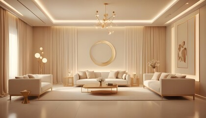 Photo interior modern design room 3d illustration