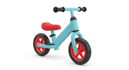 3D rendering of baby tricycle isolated on white background