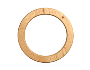 Obraz premium Smooth Circular Wooden Sign Frame with Knots and Grain Detail (2)