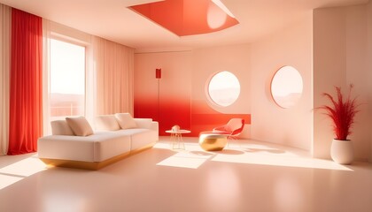 Photo interior modern design room 3d illustration