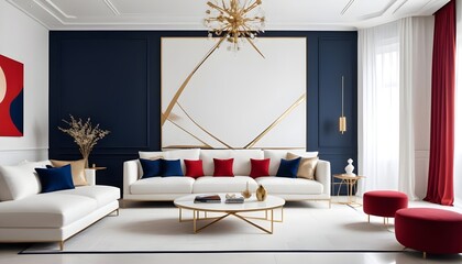 Photo interior modern design room 3d illustration