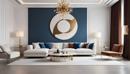 Photo interior modern design room 3d illustration