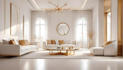 Photo interior modern design room 3d illustration