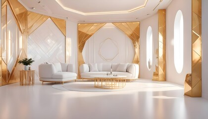 Photo interior modern design room 3d illustration