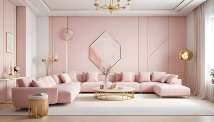 Photo interior modern design room 3d illustration