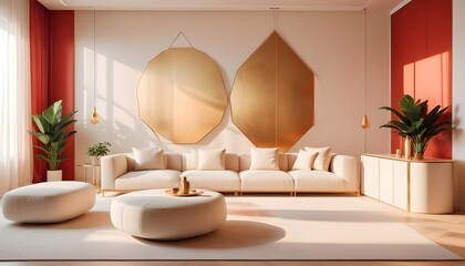 Photo interior modern design room 3d illustration