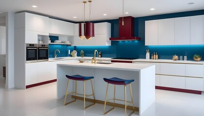 Photo interior modern design room 3d illustration