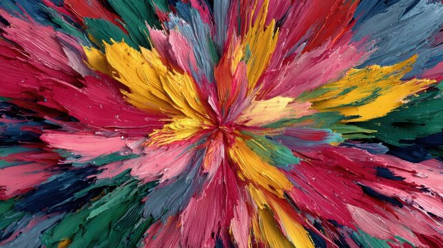 vibrant paint strokes burst explosion - Powered by Adobe