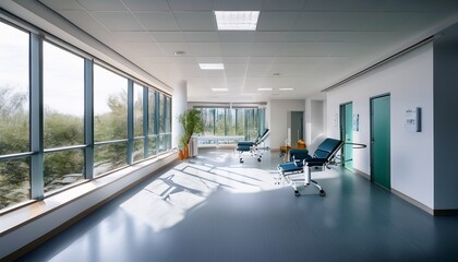 clean backdrop in a rehabilitation center suitable for overlaying text