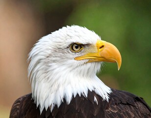 Obraz premium American Bald Eagle on Constitution Scroll Symbolizing Freedom and Democracy. Bird image represent nation heritage liberty ideal government rule.