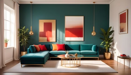 Photo interior modern design room 3d illustration