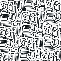 Geometry in the form of curved shapes creates texture.