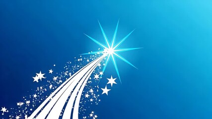 Celestial Star Trail: Glowing Blue Night Sky, Animated Background Loop - Powered by Adobe