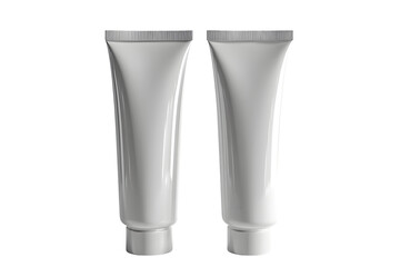 White Cosmetic Tubes, isolated on transparent background