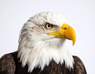 Obraz premium American Bald Eagle on Constitution Scroll Symbolizing Freedom and Democracy. National bird on legal document represent liberty and government for citizen.
