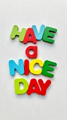 Naklejka premium Colorful Wooden Letters Spelling 