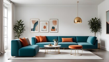 Photo interior modern design room 3d illustration