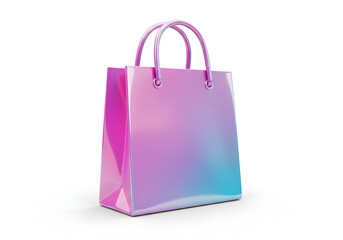 A glossy, stylish shopping bag, featuring vibrant colors, captures the essence of retail and the allure of a purchase, offering a visual representation of shopping.