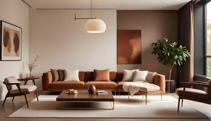 Fototapeta premium Photo interior modern design room 3d illustration