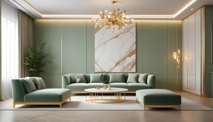 Photo interior modern design room 3d illustration