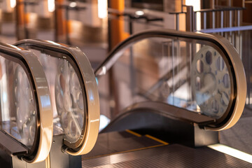 Modern Curved Escalator in Luxury Indoor Facility