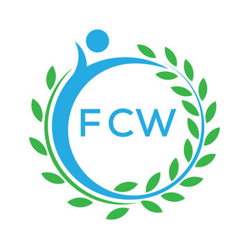 FCW letter logo. FCW blue image on white background. FCW Monogram logo design for entrepreneur and business. . FCW best Sports club logo.
