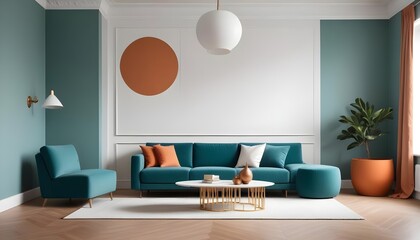 Photo interior modern design room 3d illustration