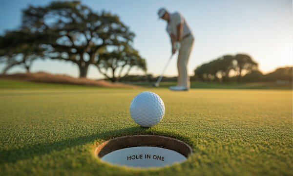 Golf Ball on the Verge of a Hole in One